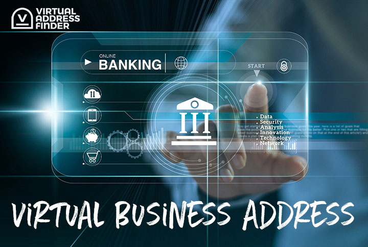 Virtual business address for banking