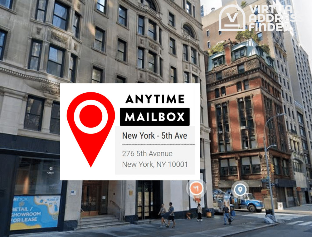 Example Anytime Mailbox street address in New York City
